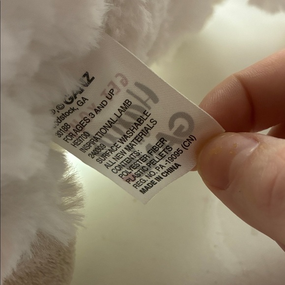 GANZ White and Pink Praying Plush Lamb - Picture 10 of 10